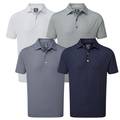 Smooth Pique With Houndstooth Collar Polo Shirt